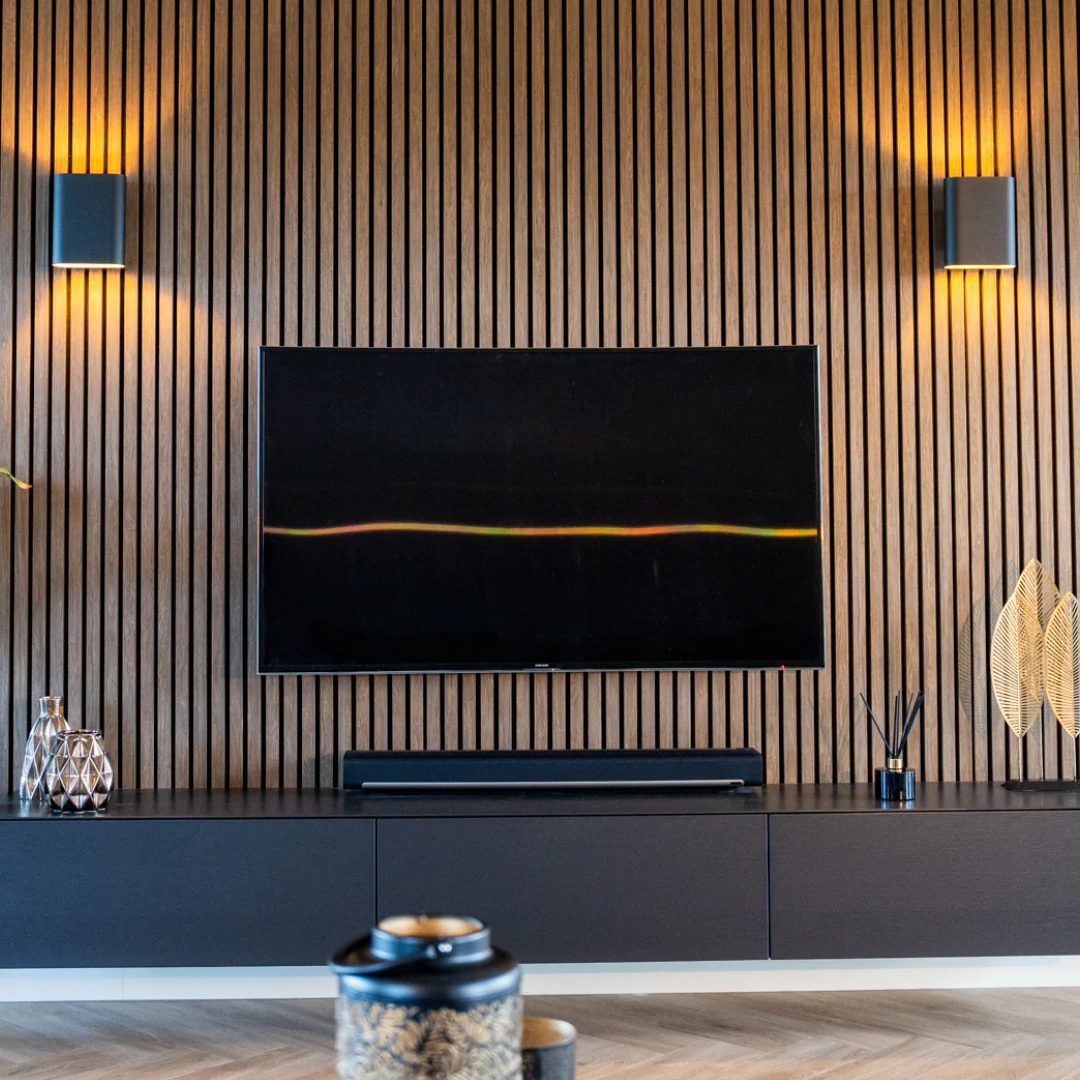 Akustikpaneele Eiche Geräuchert | XL 300 cm x 60 cm | Dreiseitig Echtholzfurnier - Image 3