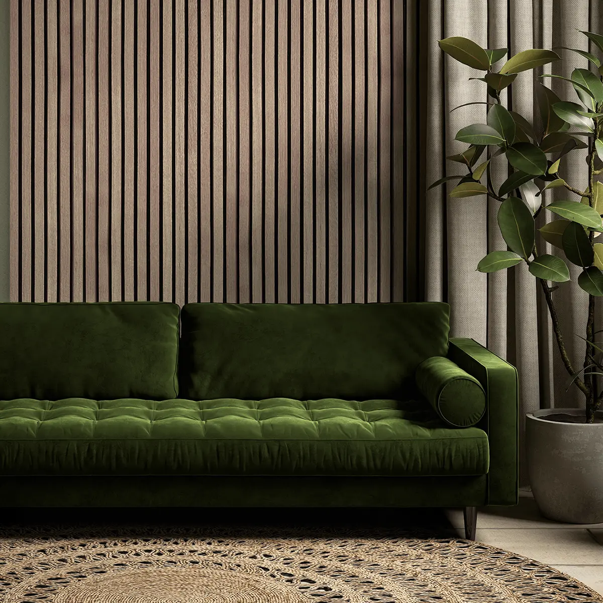 Akustikpaneele Mokka | 240 cm x 60 cm | Dreiseitig Echtholzfurnier - Image 4