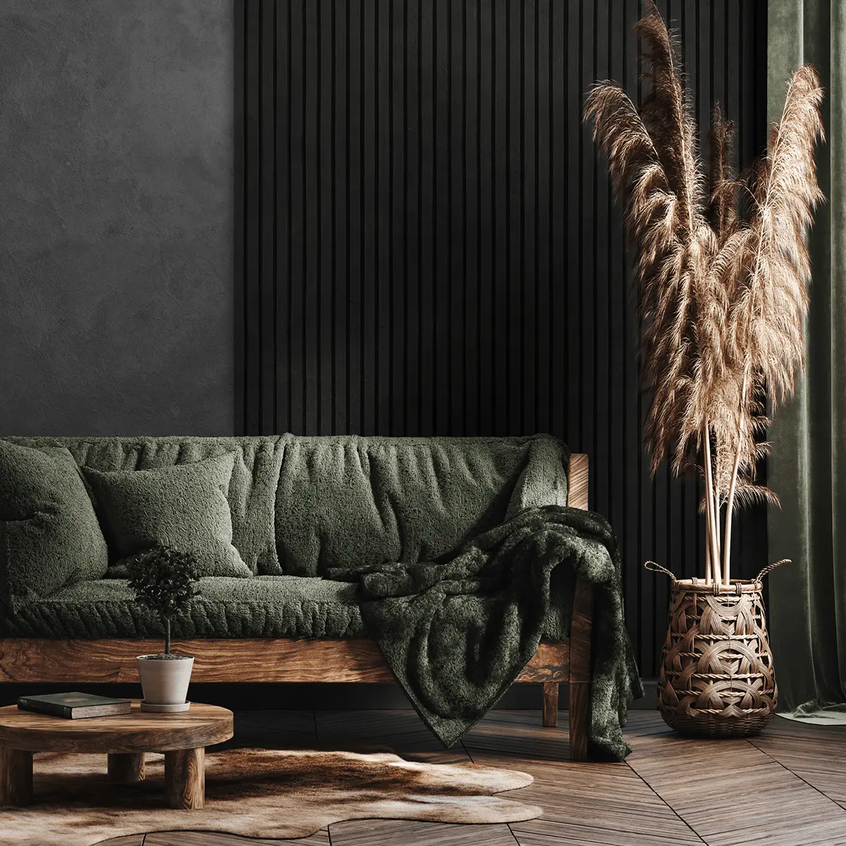 Akustikpaneele Schwarze Eiche | XL 300 cm x 60 cm | Dreiseitig Echtholzfurnier - Image 10