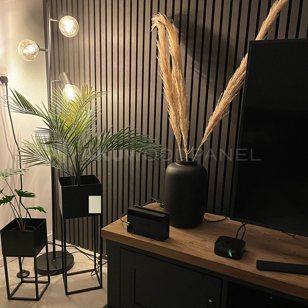 Akustikpaneele Schwarze Eiche | XL 300 cm x 60 cm | Dreiseitig Echtholzfurnier - Image 7