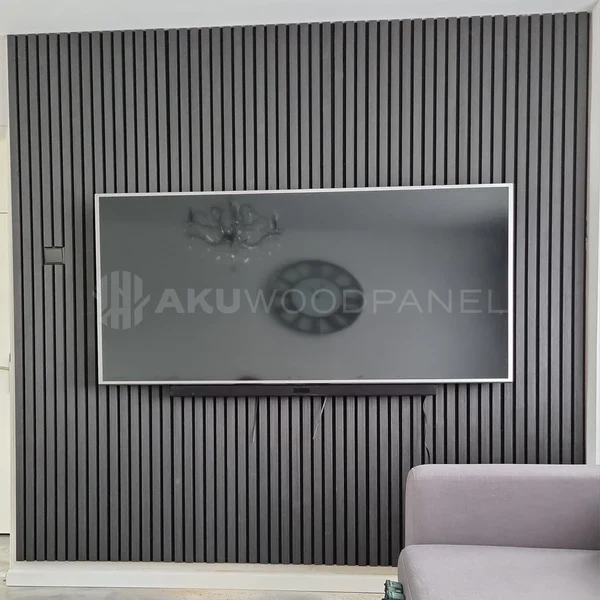 Akustikpaneele Walnuss-Grau | XL 300 cm x 60 cm | Dreiseitig Echtholzfurnier - Image 6