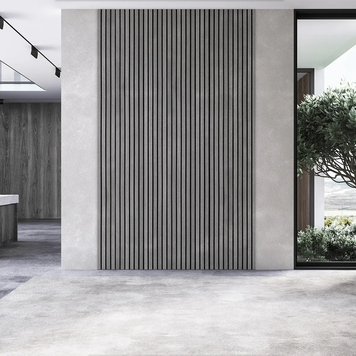 Akustikpaneele Walnuss-Grau | 240 cm x 60 cm | Dreiseitig Echtholzfurnier - Image 7