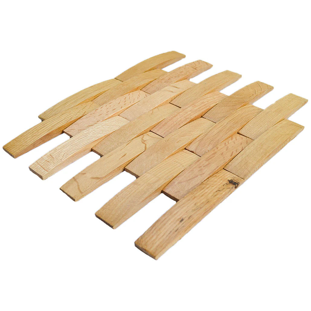 Holz Mosaikpaneele | Eiche Hell | 30×30 cm | Holzfliese - Image 3