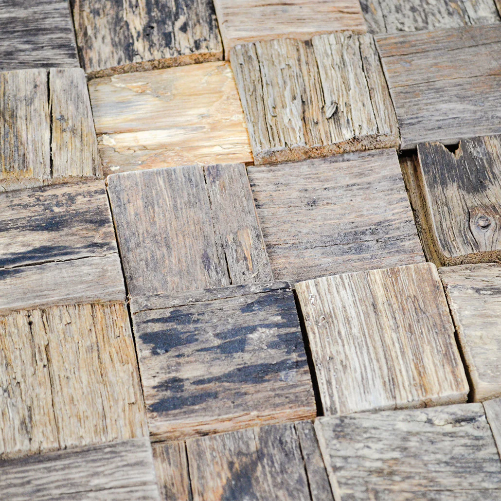 Holz Mosaikpaneele | Marine Shipwood | 30×30 cm | Holzfliese - Image 3